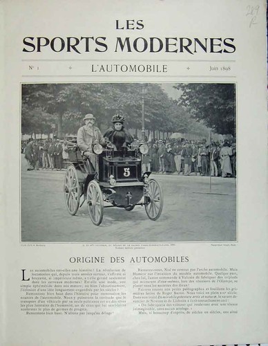 Antique old print - antique, motor