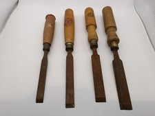 4 x vintage wood handle wood chisels marples & Sons W P The worlds Best