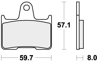 Sbs brake pads - rear, for