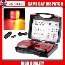 Wireless Led Rear Tail Lights Battery Operated Magnetic Tow Towing Trailer 12V