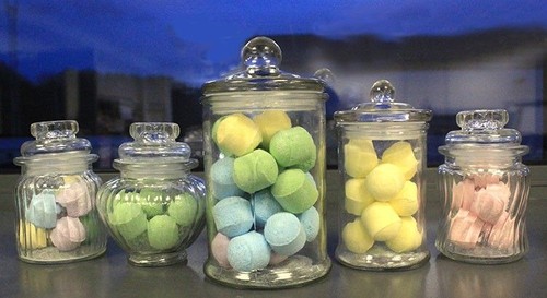 Candy jars vertical ribs - jars,