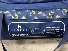 Hi Gear Duo Camping Bunk Beds for Adults, Teens, Kids 181cm with Carry Bag