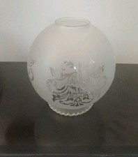 Vintage Etched Glass Lamp