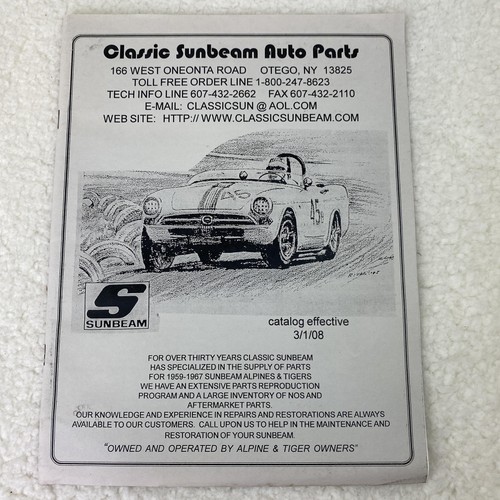 Classic sunbeam auto parts - sunbeam,