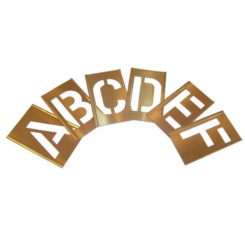 Interlocking brass stencils - brass,
