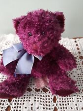 RUSS  " Poppy" Cranberry Sparkle Bear  From The Past  Vintage Teddy