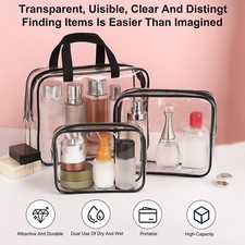 3 Packs Clear PVC Toy Storage