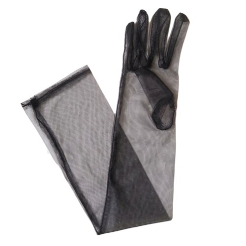 Sheer tulle long gloves 55cm - tulle,