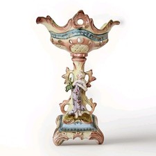 Antique German Porcelain Figurine With Pedestal 