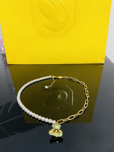 Swarovski necklace green bear - green, bear!