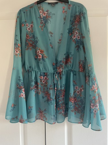 Boho turquoise floral - turquoise, chiffon