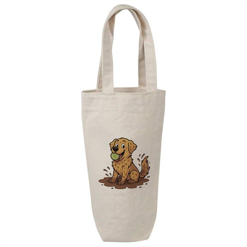 Muddy labrador wine bottle - 'muddy, labrador'