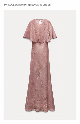 Zara cape dress pink colour - cape,