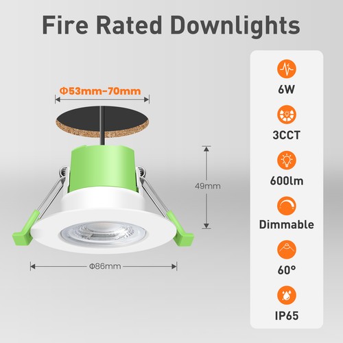 Fire rated led dimmable - led,