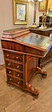 Antique Walnut Davenport Desk Brass Gallery