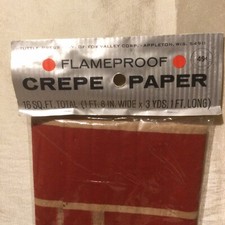 Vintage Fireplace Crepe Paper