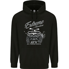 ATV All Terrain Vehicle 4X4 Quad Bike Mens 80% Cotton Hoodie