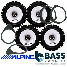 Fiat 500 Abarth 2007-16 ALPINE 880 Watt 2 Way Front Door & Rear Car Speakers Kit