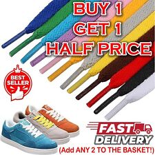 Flat Trainers Boot Shoe Laces Pair Colour Quality Ties Short Long Kids Adult UK
