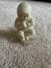 Snowbaby Adrift 1987  Snowbabies Bisque Clip-On Ornament