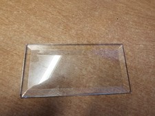 Antique French Carriage clock BEVELED GLASS PANEL 85 mm x  42.5 mm