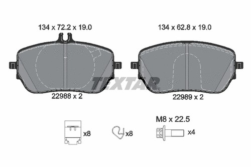 Front brake pad set disc - front,
