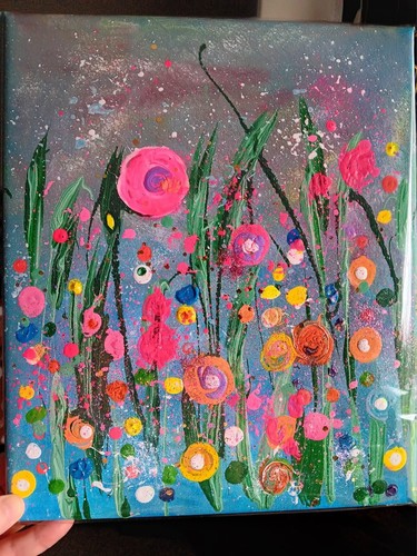 Abstract textured painting - abstract,