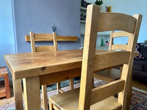 Solid pine wood dining - pine,