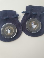 2017 Falkland Islands Coloured Penguin 50p 2 Coins Rockhopper &  Gentoo Penguin