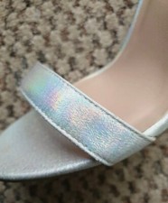 Size 8 New Look Silver Strappy