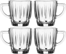 4x 225ml Diamond Design Glass