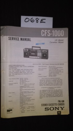 Sony cfs 1000 stereo - sony, cfs-1000