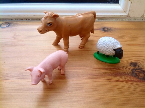Britains cow and sheep - britains,