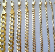 Cuban link chain 14k solid - chain,