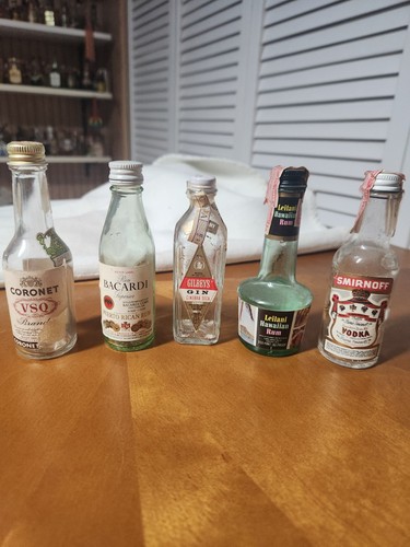Miniature liquor bottles - liquor,