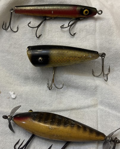Vintage wood fishing lures - vintage,