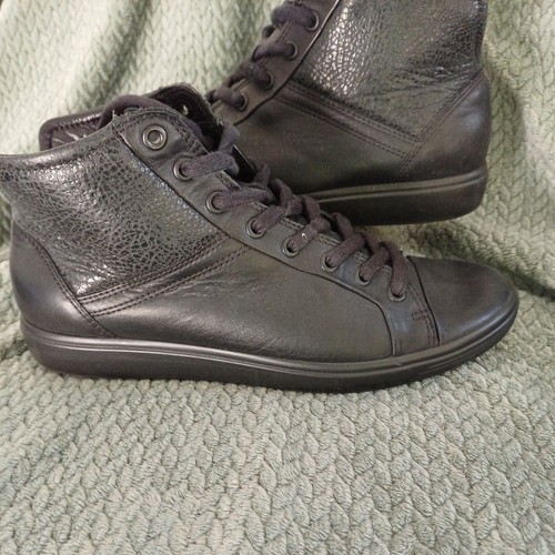 Ecco black high top - black, soft