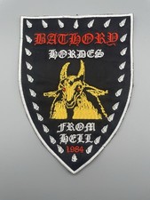 Bathory Large Woven Patch - Hordes From Hell 1984 *BLACK METAL* NEW & UNUSED