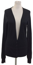 Claudia Strater Women's Cardigan Size M Black Lightweight Stretch Used F1