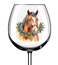 12x Colourful Christmas Horse