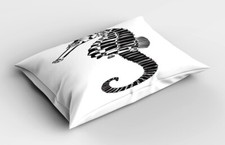 Seahorse Pillow Sham Ocean Biodiversity