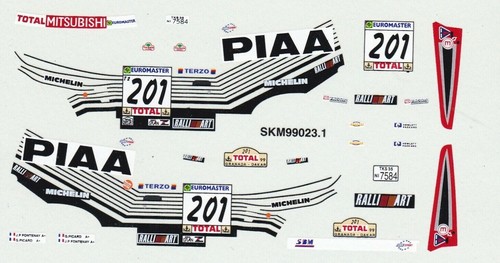 Decals paris dakar 43 - dakar, 1/43