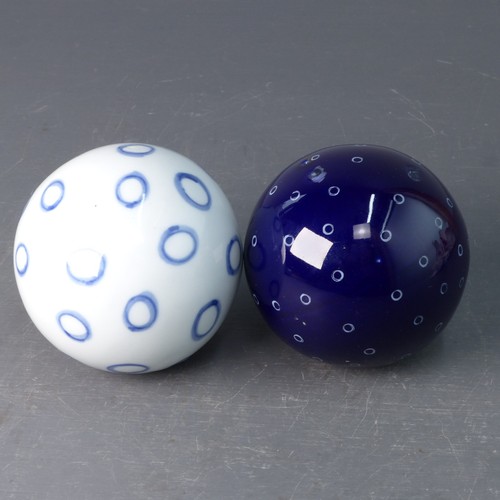 Decorative blue and white - and,