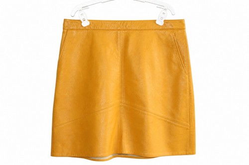 Zara basic mustard yellow faux - mustard,