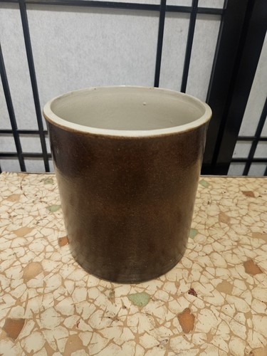 Antique stoneware utensils jar - antique,