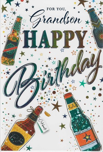 Grandson birthday card with - card,
