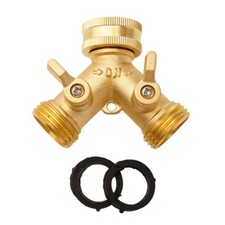 3/4 Inch 2 Way Brass Garden