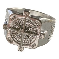 Mens Chunky Compass Ring