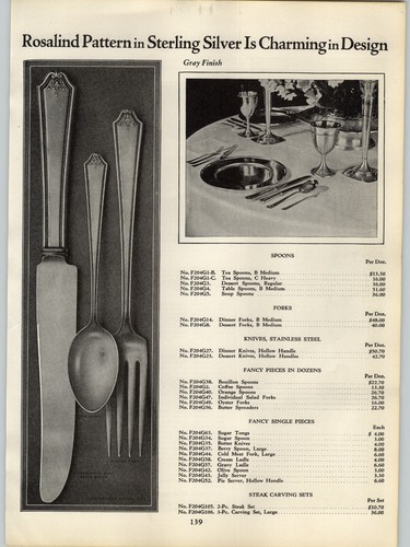 1934 paper alvin - paper, silverware