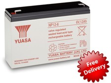 2 x YUASA 6V 12Ah NEW Batteries PEG PEREGO, FEBER, INDUSA - ELECTRIC TOY CARS